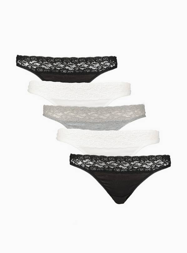 Mono Comfort Lace Thong 5 Pack 20